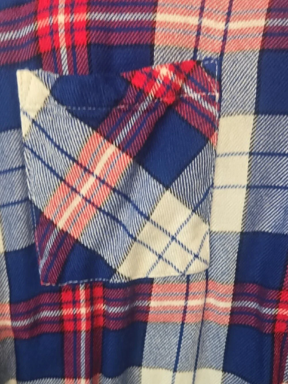 Justice Red, Blue & White Plaid Shirt